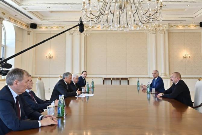 ՌԴ պետդումայի նախագահը հանդիպել է Ադրբեջանի նախագահի հետ