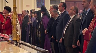 Արցախի ԱԳ նախարարը մասնակցել է Բըրբանքի Սուրբ Ղևոնդ Մայր  տաճարում մատուցված պատարագին