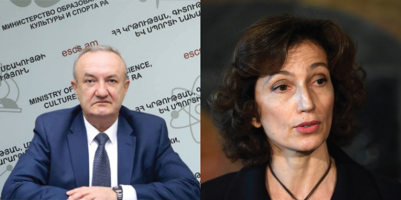 Դումանյանը ՅՈՒՆԵՍԿՕ-ի գլխավոր տնօրենին խնդրել է արձագանքել ադրբեջանական ռազմական ագրեսիայի հետևանքով առաջացած ծանր սպառնալիքին