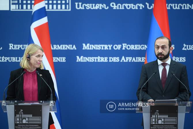 ՀՀ ԱԳ նախարարը նորվեգացի գործընկերոջ հետ հանդիպմանը վերահաստատել է ՀՀ ինքնիշխան տարածքից Ադրբեջանի ԶՈւ դուրսբերման հրամայականը