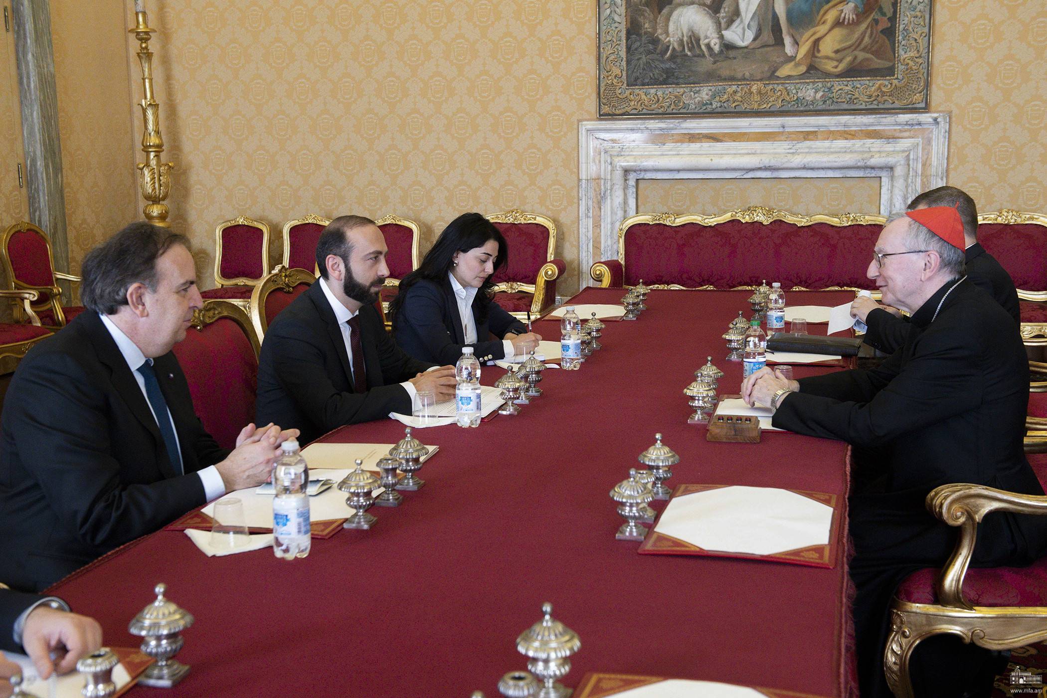 Միրզոյանը Պիետրո Պառոլինին է ներկայացրել Հարավային Կովկասում անվտանգության հարցերի վերաբերյալ հայկական կողմի դիրքորոշումները