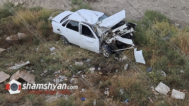 Lada Priora-ն Էջմիածին-Ոսկեհատ գյուղի ճանապարհին հայտնվել է ձորակում․ կան վիրավորներ