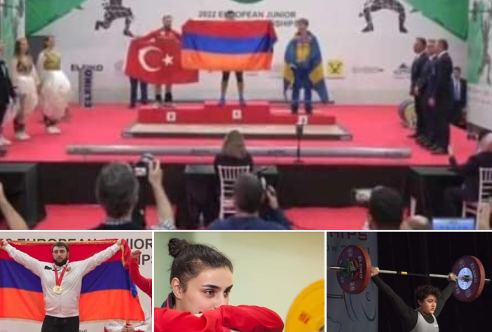 Հայ ծանրորդները մեկ օրում երկամարտի 3 ոսկե և 1 արծաթե մեդալ են նվաճել. ծանրամարտի Մ20 և Մ23 ԵԱ