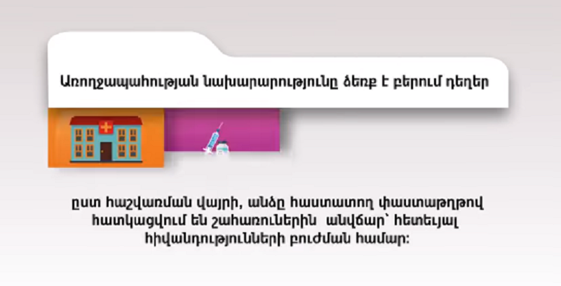 Ո՞ր հիվանդությունների դեպքում է պետությունը քաղաքացուն տրամադրում անվճար դեղորայք. ԱՆ