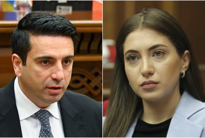 Ալեն Սիմոնյանը դատական հայց է ներկայացրել «Պատիվ ունեմ» խմբակցության պատգամավոր Աննա Մկրտչյանի դեմ