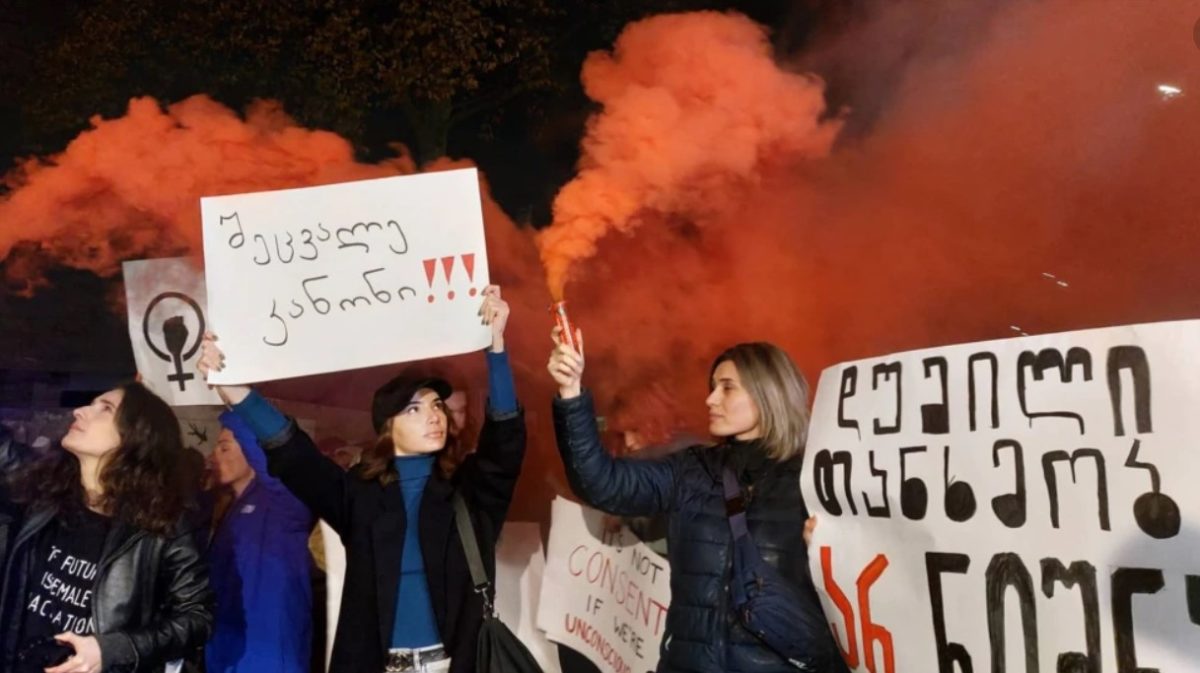 Թբիլիսիում երթ է անցկացվել՝ ի պաշտպանություն կանանց անվտանգության