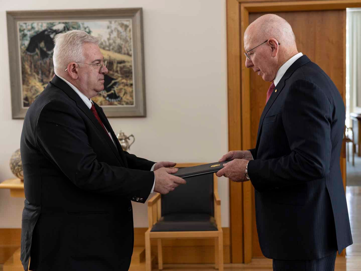 Ավստրալական Միությունում ՀՀ դեսպանն իր հավատարմագրերն է հանձնել Ավստրալիայի գեներալ-նահանգապետին