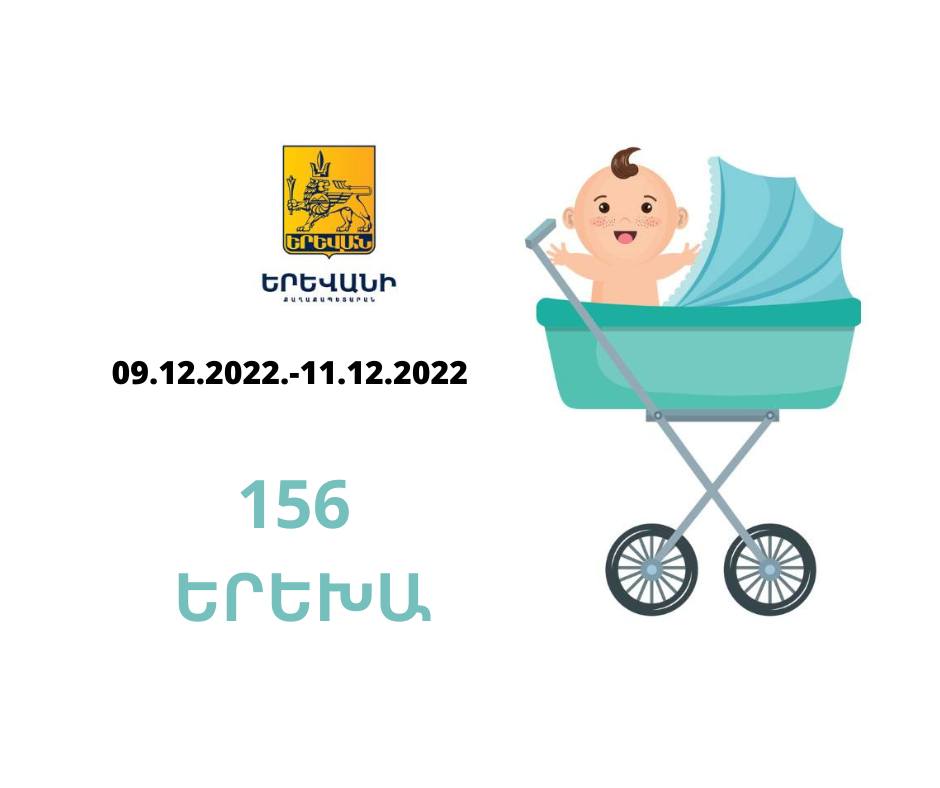 3 օրում Երևանում ծնվել է 156 երեխա
