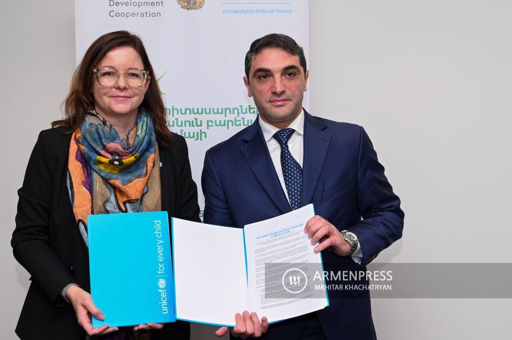 Հայաստանը ստորագրել է Երեխաների, երիտասարդների և կլիմայի գործողությունների մասին միջկառավարական հռչակագիրը