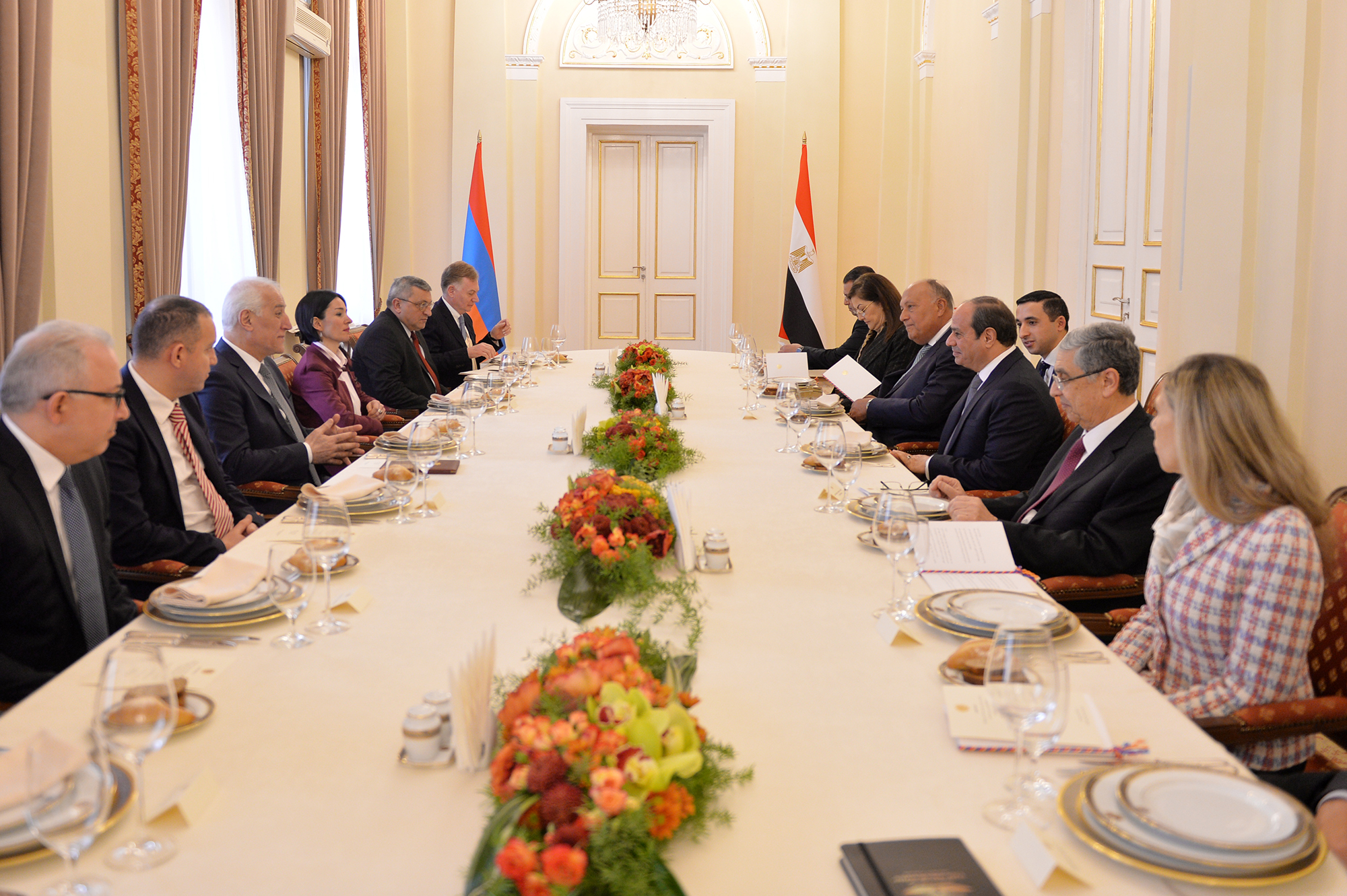 Ի պատիվ Եգիպտոսի նախագահի՝ նախագահ Խաչատուրյանի անունից տրվել է պաշտոնական ճաշ