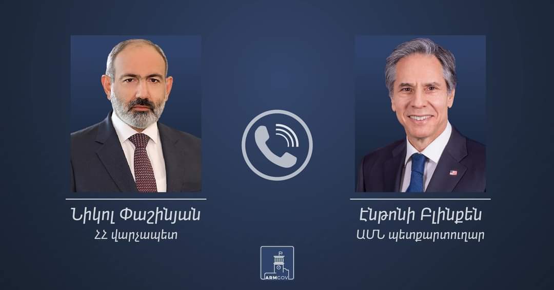 Նիկոլ Փաշինյանը հեռախոսազրույց է ունեցել Էնթոնի Բլինքենի հետ