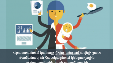 Վրաստանում կանայք տղամարդկանցից հինգ անգամ ավելի շատ ժամանակ են հատկացնում կենցաղային աշխատանքին․ UN Womans