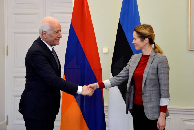 Նախագահ Վահագն Խաչատուրյանը և Էստոնիայի վարչապետն անդրադարձել են անվտանգային և տարածաշրջանային նշանակության հարցերի