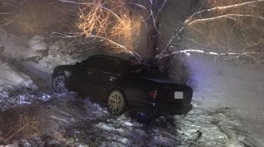 «Mercedes-Benz E320»-ը դուրս է եկել ճանապարհի երթևեկելի հատվածից, բախվել ծառին և արգելափակվել փոսի մեջ