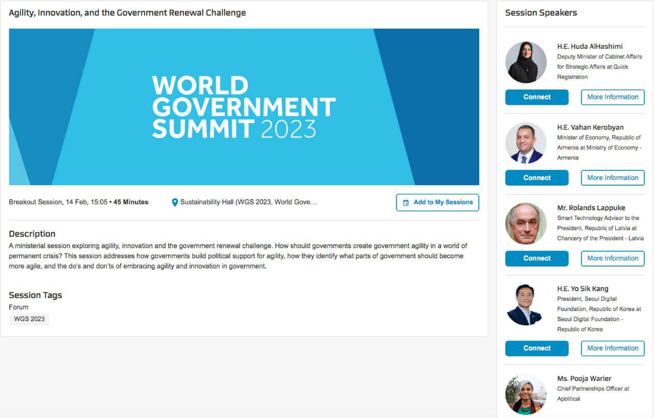 Վահան Քերոբյանը Դուբայում կմասնակցի World Government Summit-ին