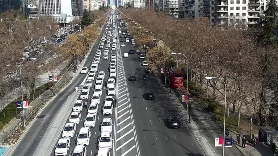 Մադրիդում տաքսիները բողոքի ցույցեր են անցկացնում. փակել են կենտրոնական պողոտան