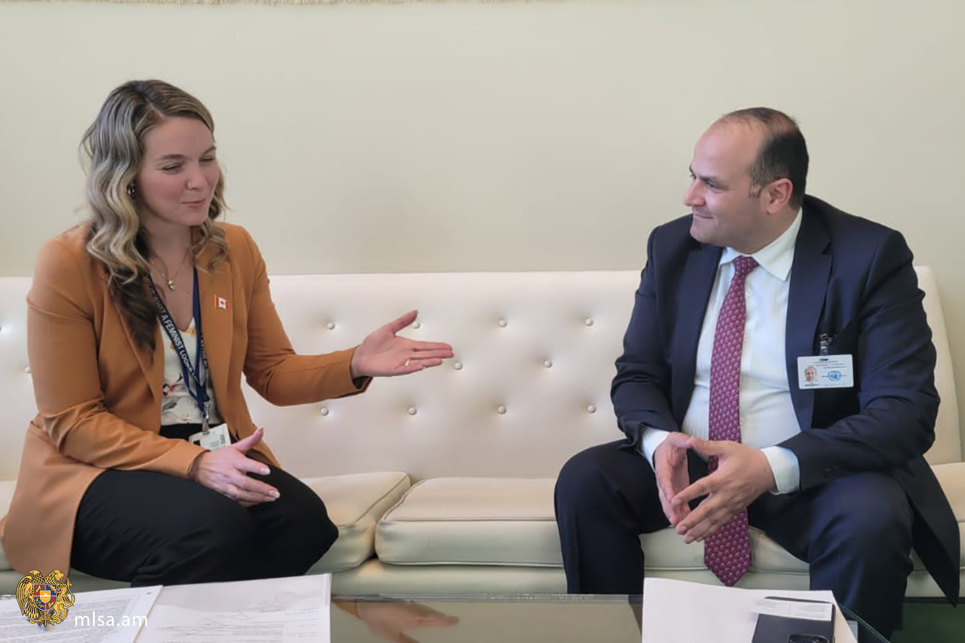 Նարեկ Մկրտչյանը հանդիպել է Կանադայի կանանց հարցերով նախարարի խորհրդարանական քարտուղարի հետ