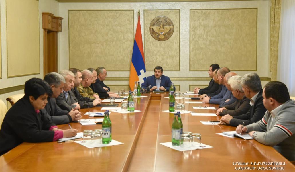 Արցախի նախագահի գլխավորությամբ անցկացվել է Անվտանգության խորհրդի արտահերթ ընդլայնված նիստ