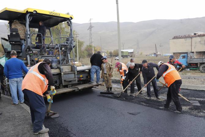 Ծովագյուղ բնակավայրում սուբվենցիոն ծրագրով ավելի քան 256 միլիոն դրամի ասֆալտապատման աշխատանքներ են կատարվել