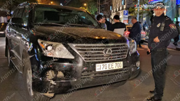 Ամիրյան-Մաշտոց խաչմերուկում զրահապատ Lexus-ը վրաերթի է ենթարկել երկու քաղաքացու