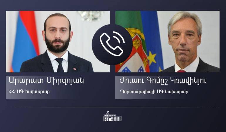 Արարատ Միրզոյանը պորտուգալացի գործընկերոջ հետ քննարկել է տարածաշրջանային անվտանգությանը և կայունությանը վերաբերող հարցեր