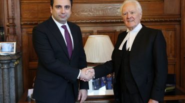 Ալեն Սիմոնյանը Լոնդոնում հանդիպել է Լորդերի պալատի խոսնակի հետ