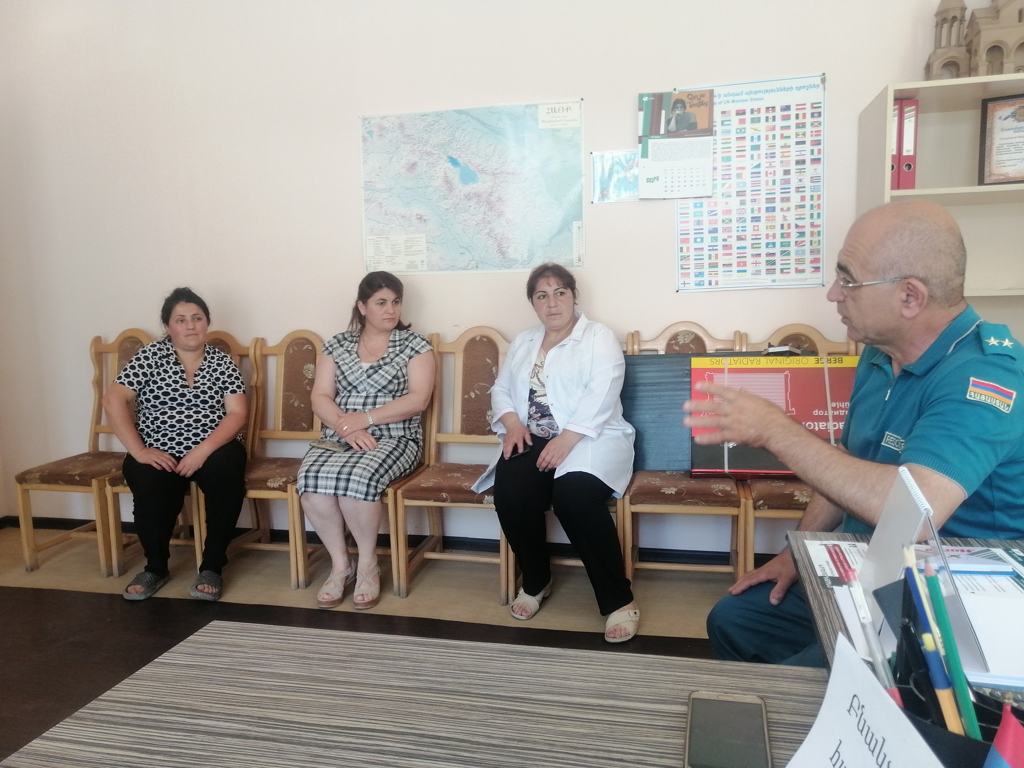 «Օդային տագնապ» ազդանշանի դեպքում բնակչության ազդարարման, պատսպարման և տարհանման աշխատանքների իրականացումը». վարժանք Ոսկեպարում