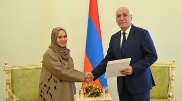 Նախագահ Վահագն Խաչատուրյանին իր հավատարմագրերն է հանձնել Հայաստանում ԱՄԷ դեսպանը