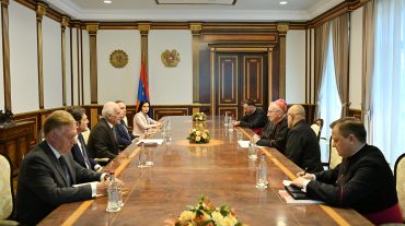 Նախագահ Վահագն Խաչատուրյանն ընդունել է Սուրբ Աթոռի պետքարտուղար Պիետրո Պարոլինիին