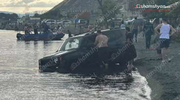 Արտակարգ դեպք Գեղարքունքի մարզում. Jeep-ը հայտնվել է Սևանա լճում