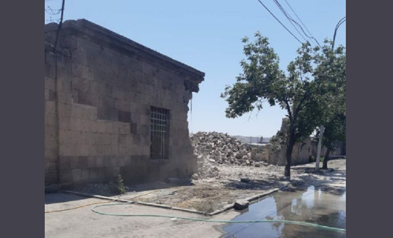 Երևանի Թամանցիների փողոցում պարիսպ է փլուզվել
