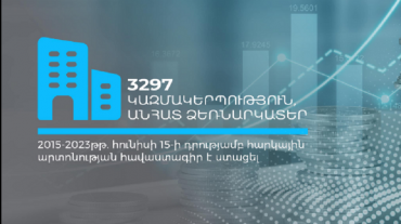 8 տարում հարկային արտոնության հավաստագիր է ստացել 3297 կազմակերպություն և անհատ ձեռնարկատեր