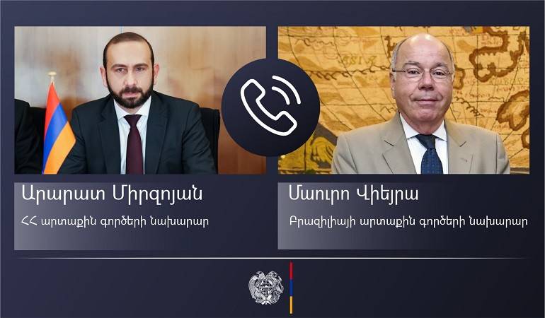Բրազիլիայի ԱԳ նախարարի հետ հեռախոսազրույցում Միրզոյանը շեշտել է Լեռնային Ղարաբաղում ժամ առ ժամ վատթարացող հումանիտար ճգնաժամի վերացման հրատապությունը