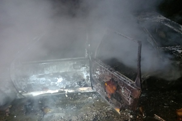 Հրազդան քաղաքում ավտոմեքենա է այրվել