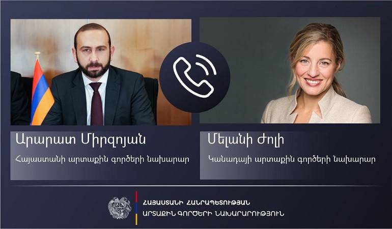Արարատ Միրզոյանը հեռախոսազրույց է ունեցել Կանադայի ԱԳ նախարար Մելանի Ժոլիի հետ