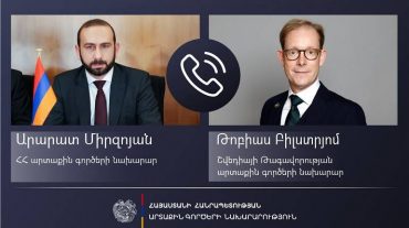 Արարատ Միրզոյանը Թոբիաս Բիլստրյոմի հետ հեռախոսազրւյցում քննարկել է Հարավային Կովկասում առկա անվտանգային իրադրությունը