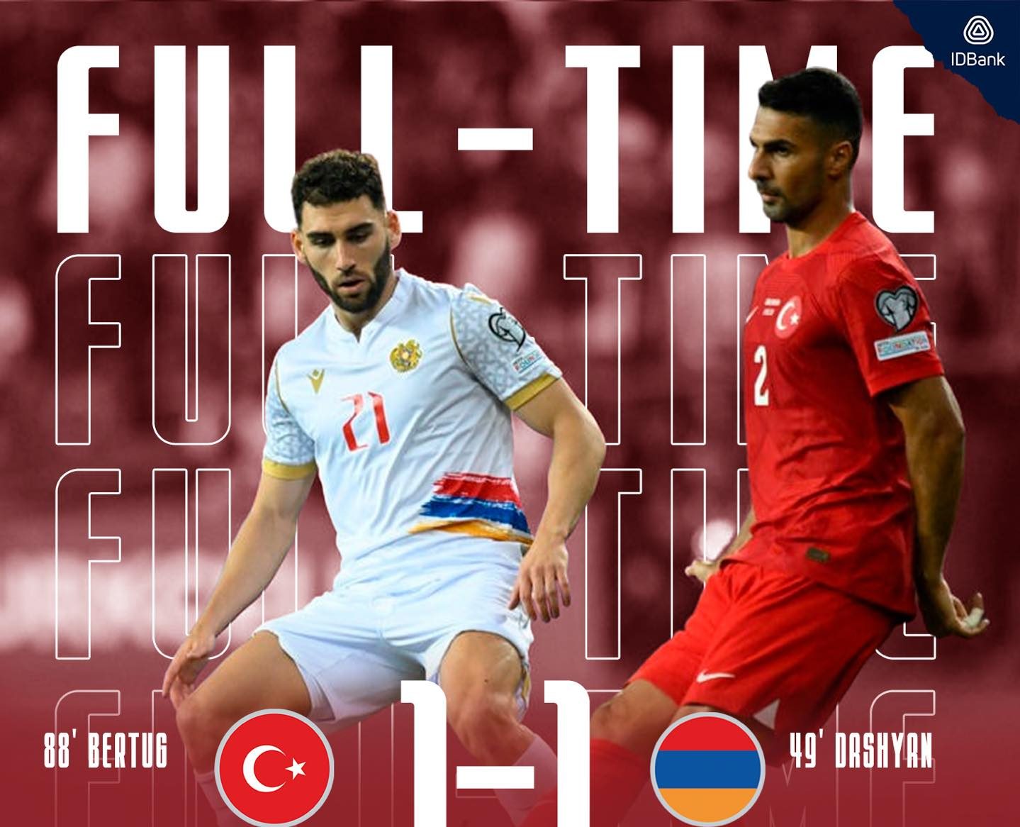 Թուրքիա-Հայաստան հանդիպումն ավարտվեց 1:1 հաշվով