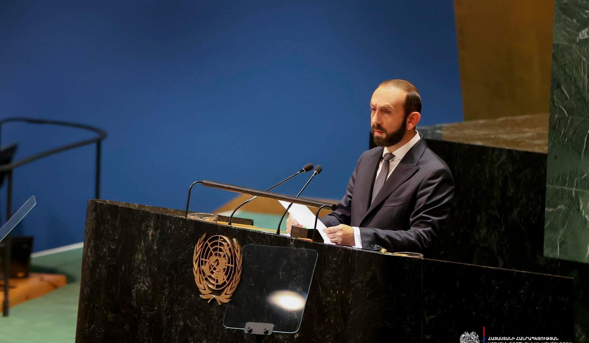 Տեսնում ենք ՀՀ-ին ռազմական գործողությունների մեջ ներքաշելու և դրանք դեպի մեր ինքնիշխան տարածք ընդլայնելու հստակ մտադրություն. ԱԳ նախարարի ելույթը ՄԱԿ-ում