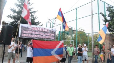 Թբիլիսիում կայացել է հանրահավաք հաջակցություն Արցախի