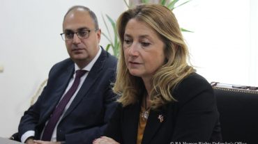 Անահիտ Մանասյանը Անն-Լորանս Պետելին է ներկայացրել Լեռնային Ղարաբաղից բռնի տեղահանված անձանց իրավունքների պաշտպանությանն առնչվող հարցեր