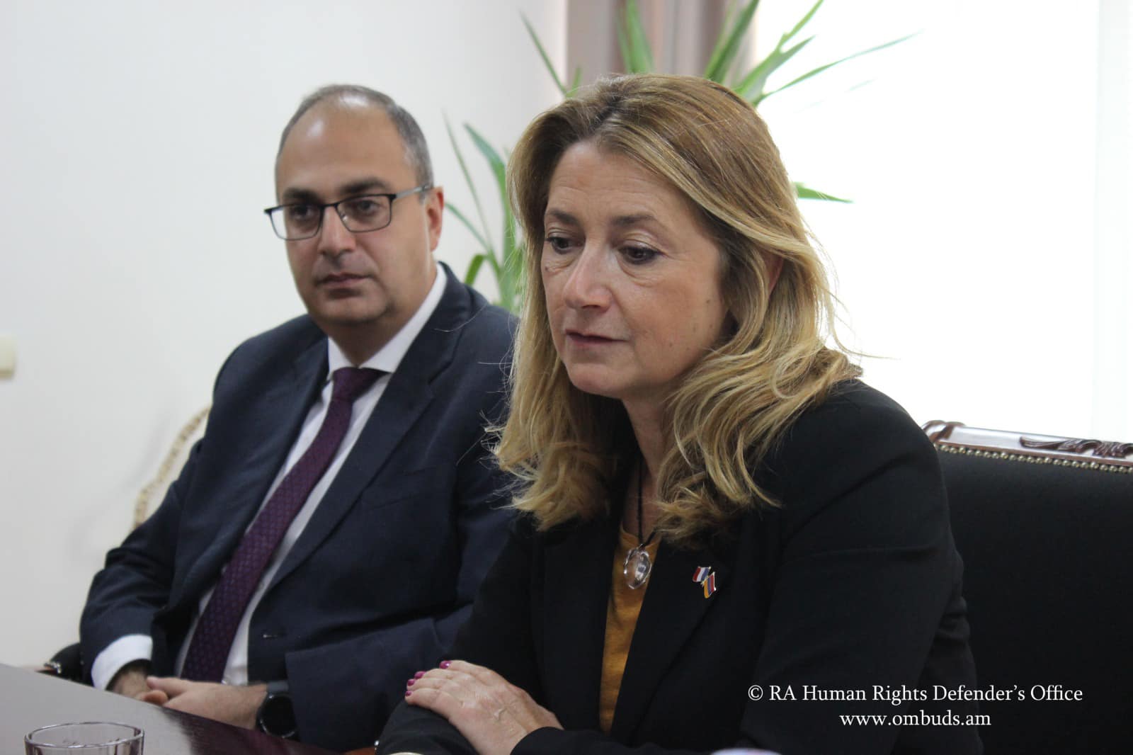 Անահիտ Մանասյանը Անն-Լորանս Պետելին է ներկայացրել Լեռնային Ղարաբաղից բռնի տեղահանված անձանց իրավունքների պաշտպանությանն առնչվող հարցեր