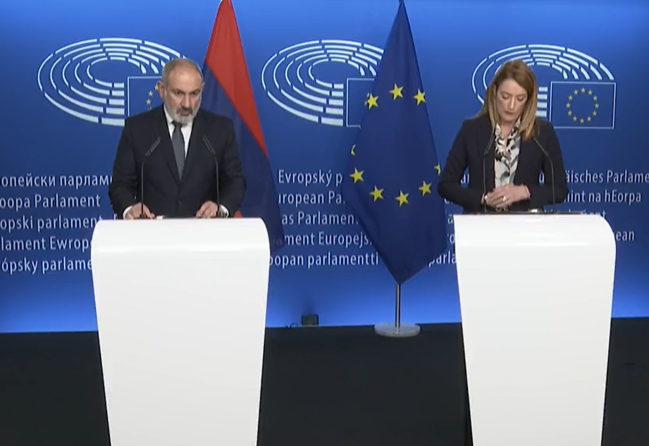 Եվրոպական խորհրդարանի նախագահ Ռոբերտա Մեցոլայի հետ հանդիպումից հետո հանդես ենք գալիս հայտարարություններով. Նիկոլ Փաշինյան