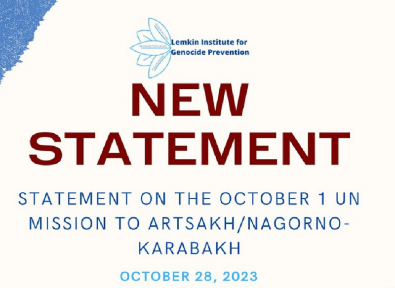 Լեմկինի ինստիտուտը հոկտեմբերի 1-ին ՄԱԿ-ի առաքելությունն Արցախ համարում է անհաջող. հայտարարություն