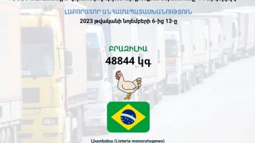 Լաբորատոր անհամապատասխանության հիմքով արգելվել է ՀՀ ներմուծել ավելի քան 48 հազար կգ թռչնամիս