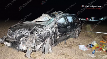 Ողբերգական ավտովթար՝ Գեղարքունիքի մարզում. Lexus-ը, մի քանի պտույտ շրջվելով, հայտնվել է դաշտում. ընտանիքի 11 և 16-ամյա երեխաները մահացել են
