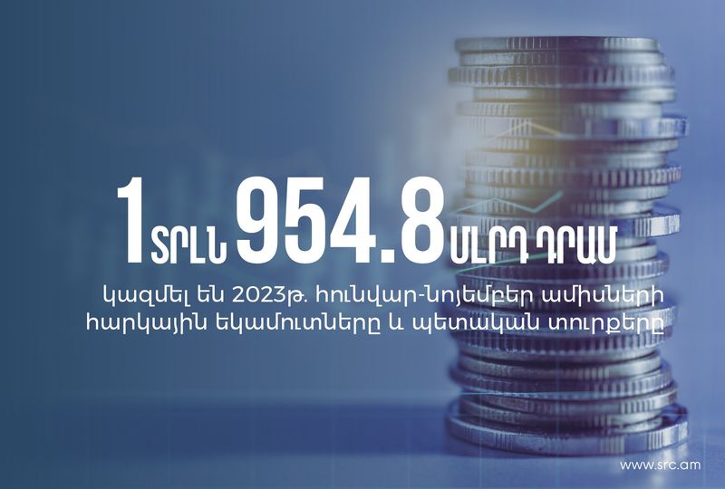 ՀՀ հարկային եկամուտները և պետական տուրքերը հունվար-նոյեմբեր ամիսների ընթացքում