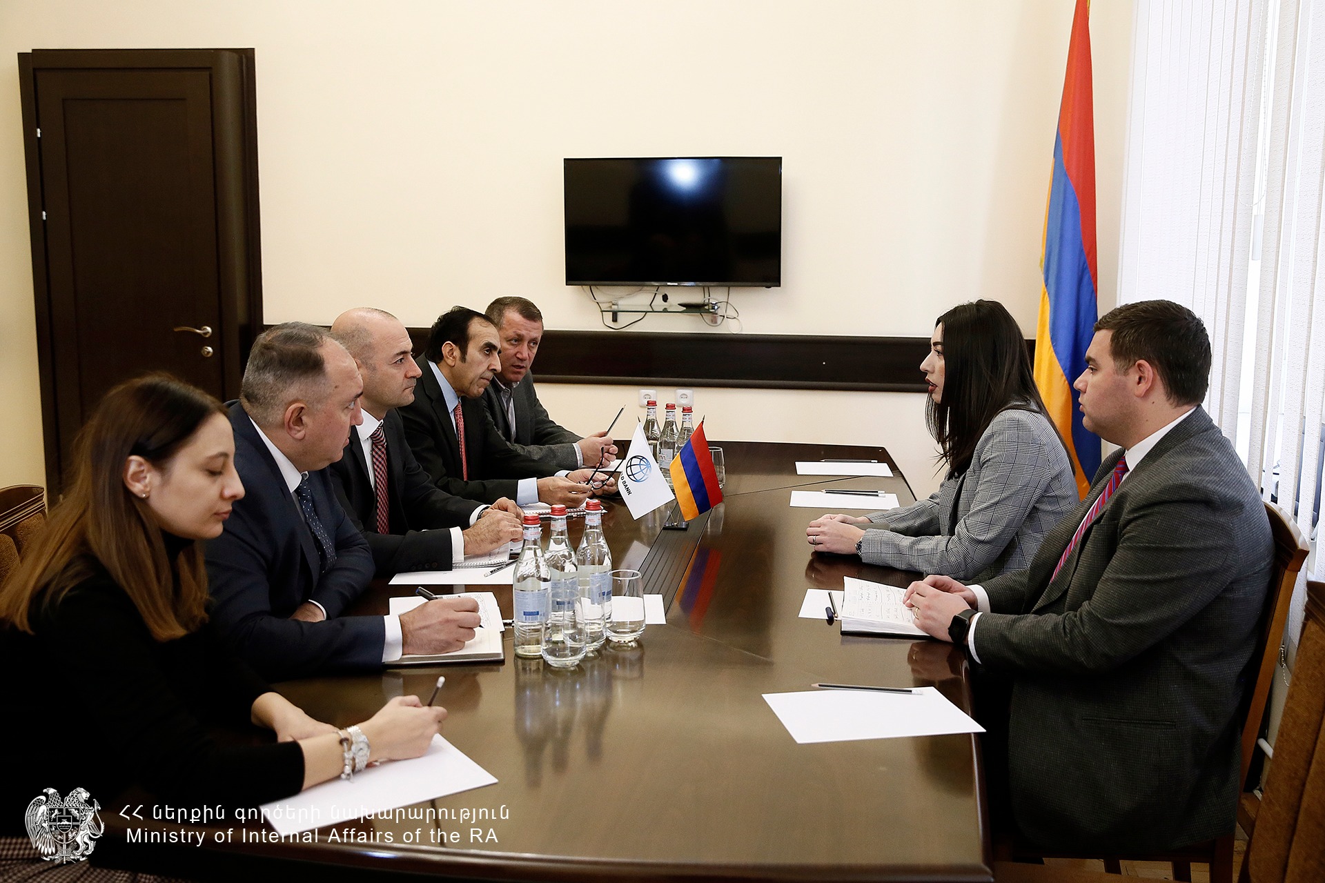 ՆԳ փոխնախարար Սարգսյանն ընդունել է Համաշխարհային բանկի պատվիրակությանը