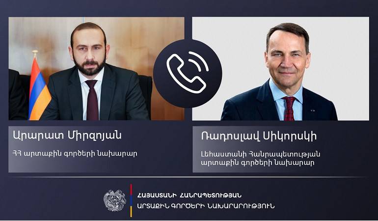 Արարատ Միրզոյանը Լեհաստանի գործընկերոջ հետ քննարկել է անվտանգային իրավիճակը Հարավային Կովկասում