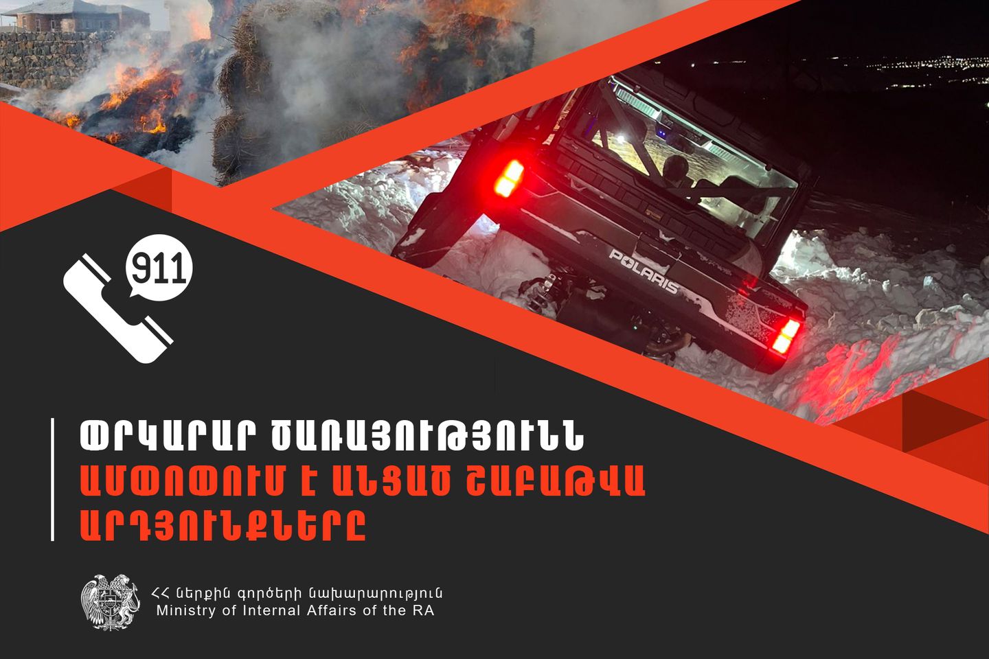 574  դեպք, որից 170-ը՝ արտակարգ․ փրկարար ծառայությունն ամփոփում է անցած շաբաթը