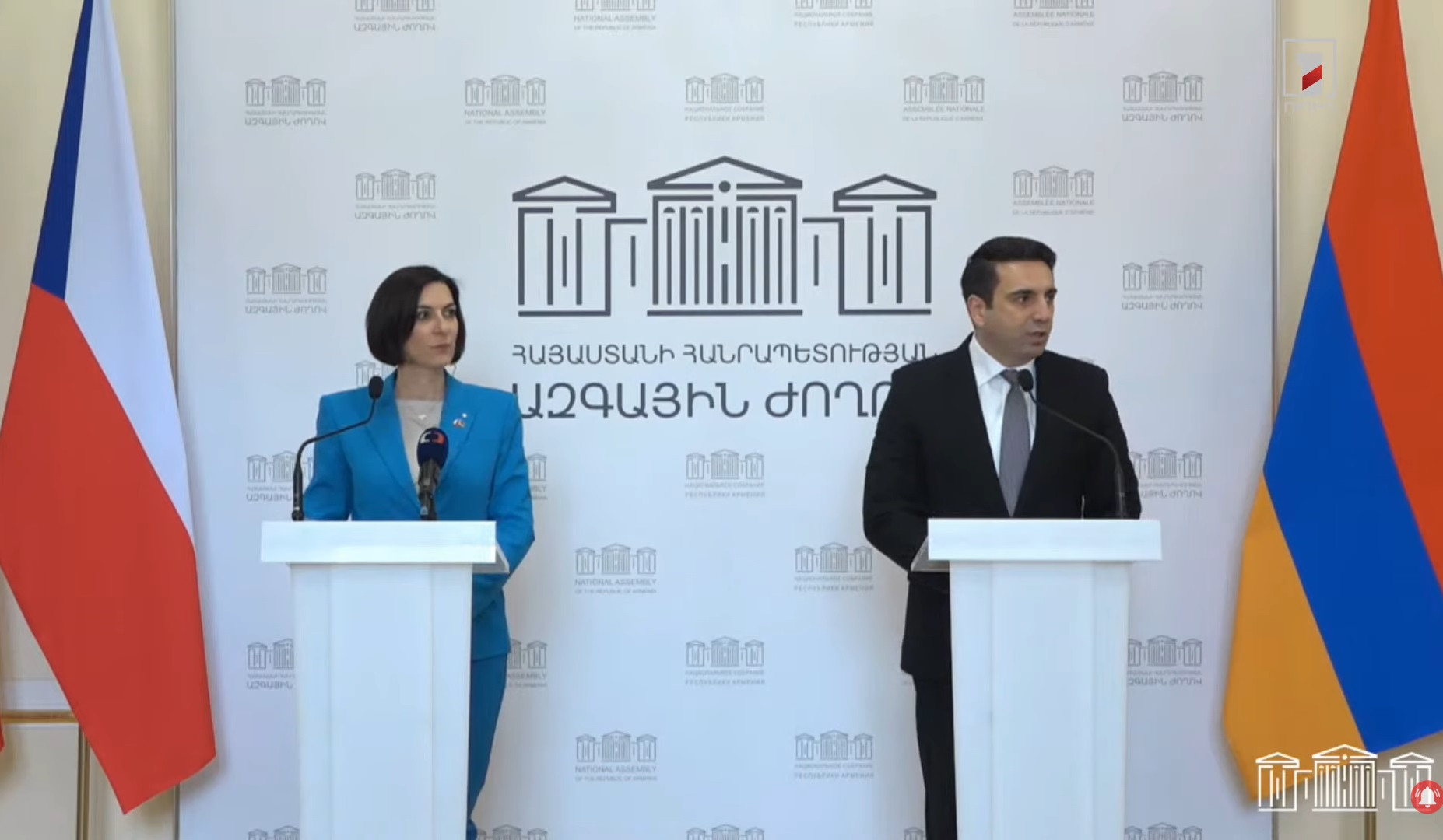 Հայաստանի և Չեխիայի խորհրդարանների խոսնակները քննարկել են Ադրբեջանի հետ հարաբերությունների կարգավորման հարցը